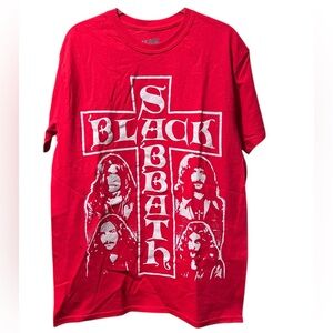Black Sabbath Red Cross T-Shirt - Size Medium